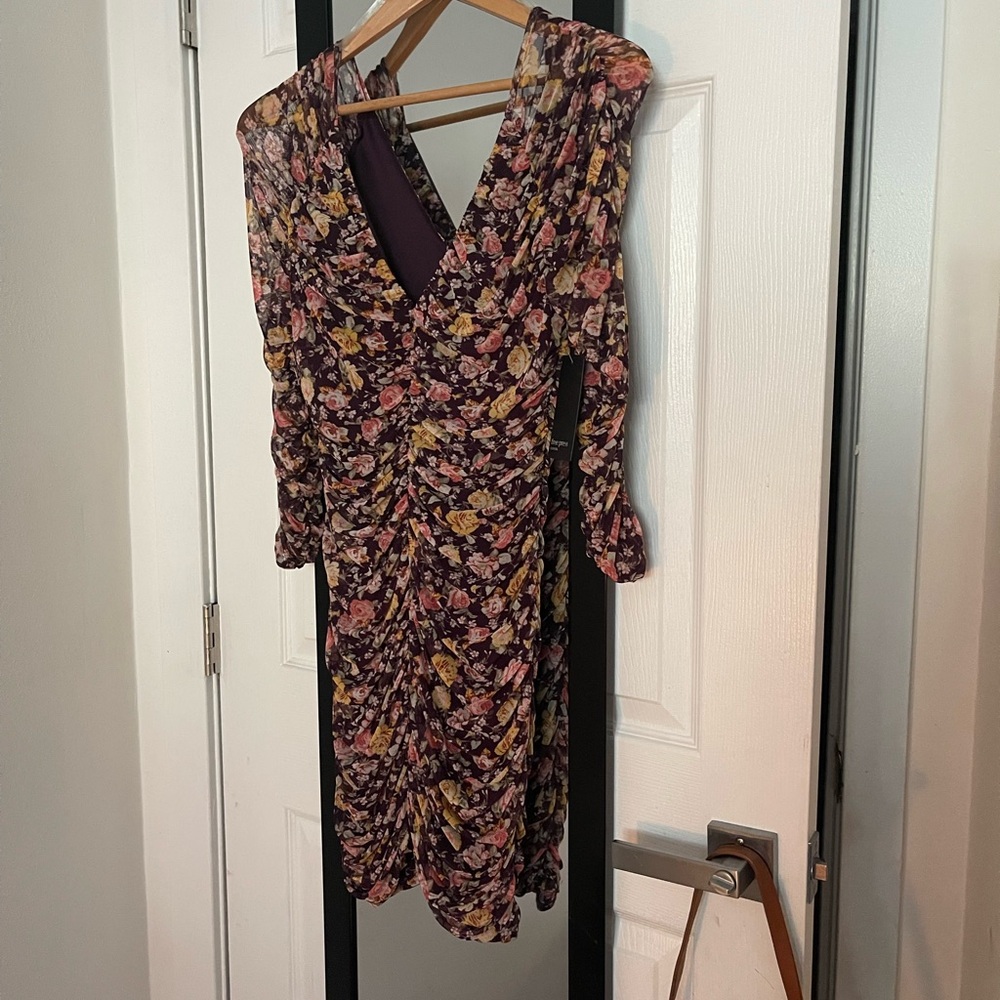 Elegant Floral Long Sleeve Dress